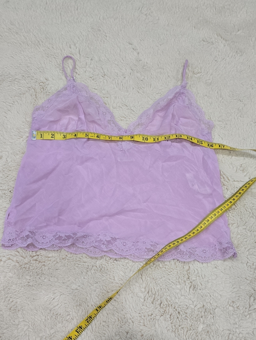 Free People Lilac Lace Trim Slip Camisole - Picture 3 of 6